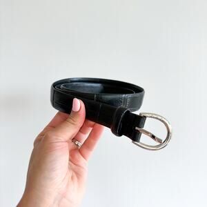 Brooks Brothers 346 Genuine Leather Belt Black M